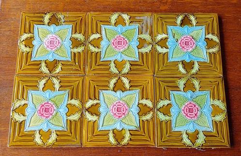 🌸 Art Nouveau Wandtegels ca. 1900-1919 - Orgineel Antiek, Antiek en Kunst, Antiek | Wandborden en Tegels, Ophalen of Verzenden
