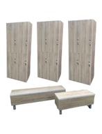 Luxe houten kleedkamer lockers | kluisjes | kluizen | locker, Sport en Fitness, Ophalen of Verzenden, Zo goed als nieuw, Benen