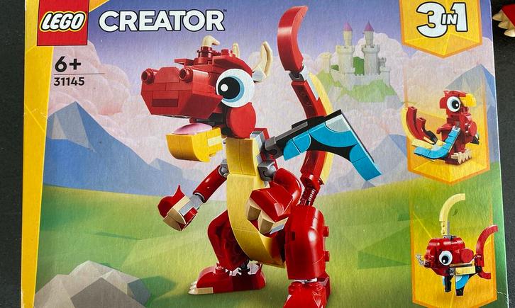 Lego 31145 Rode draak, Kinderen en Baby's, Speelgoed | Duplo en Lego, Gebruikt, Lego, Ophalen of Verzenden