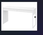 ️ Bureau blanc (Micke IKEA) minimaliste avec 2 tiroirs – p, Maison & Meubles, Enlèvement, Comme neuf, Bureau