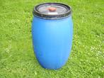gereinigde blauwe vaten of tonnen geschikt voor opvang water, 75 tot 150 liter, Ophalen, Gebruikt, Kunststof