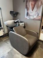 Lavabo confortable pour salon de coiffure, Enlèvement, Comme neuf, Cuir, Modern -tijdloos