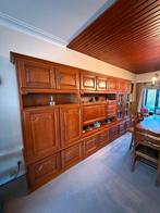 Eiken wandkast met drankfunctie, Huis en Inrichting, Kasten | Wandmeubels, Ophalen, 200 cm of meer, Eikenhout, 300 cm of meer