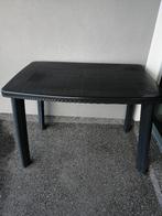 Antracietgrijze tuintafel 1m x 0,68m, Ophalen, Gebruikt, Rechthoekig, Plastic
