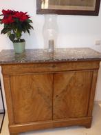 Buffet en acajou avec dessus en marbre, Ophalen, Gebruikt, 100 tot 150 cm, 100 tot 150 cm
