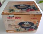 DOMO elektrische wok WOK 'N STEAM NEW, Huis en Inrichting, Keuken | Potten en Pannen, Ophalen of Verzenden, Nieuw, Aluminium, Wok