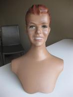 Vintage 1930's mannequin hoofd kop paspop polyester N1, Antiek en Kunst, Curiosa en Brocante, Ophalen of Verzenden