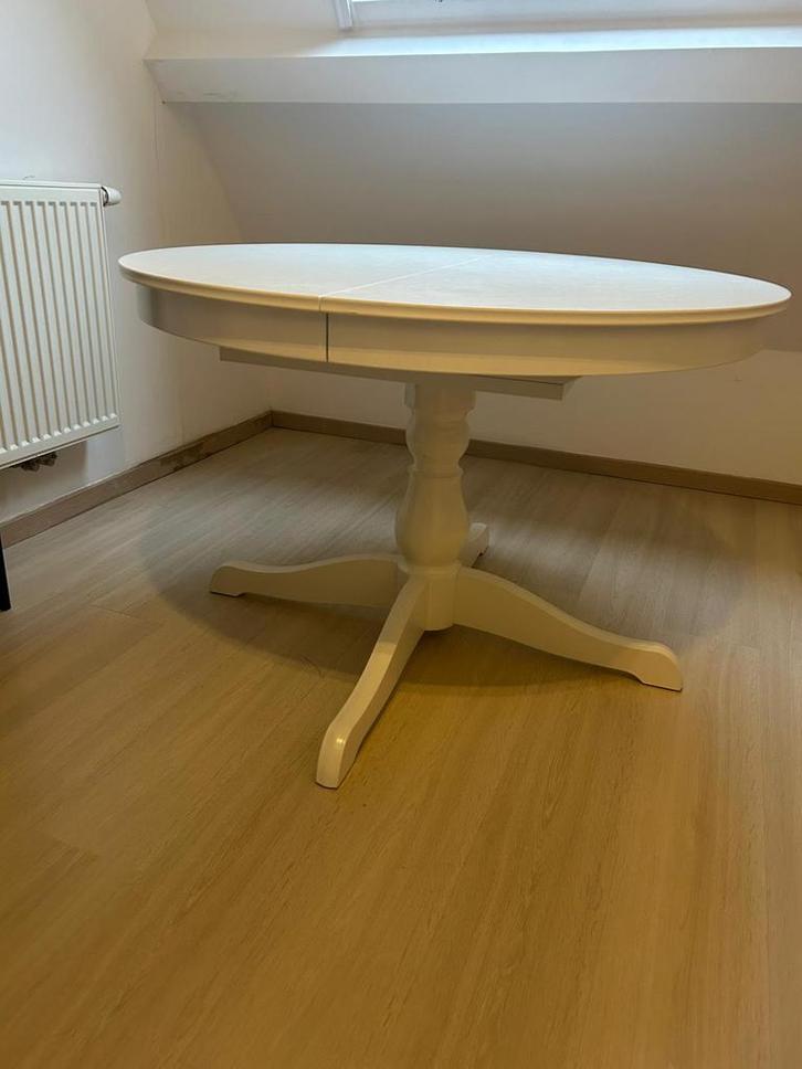 TABLE BLANCHE EXTENSIBLE (IKEA ROSENTORP), Maison & Meubles, Tables | Tables à manger, Utilisé, Enlèvement