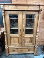 Zeer oude grene vitrinekast, Antiek en Kunst, Ophalen
