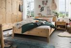Lit double en pin massif – Naturel ou Blanc -, Verzenden, Wit, 140 cm, 200 cm