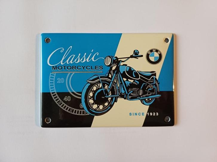 Emaille gebolde BMW reclame plaat, Verzamelen, Automerken, Motoren en Formule 1, Zo goed als nieuw, Ophalen of Verzenden