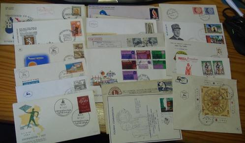 Set FDC verschillende landen, Postzegels en Munten, Postzegels | Eerstedagenveloppen, Ophalen of Verzenden