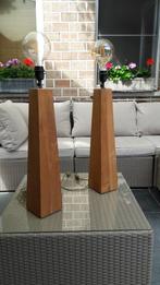 Ventura massieve teak verlichting, Ophalen, Zo goed als nieuw, Rechthoekig, 50 cm of meer