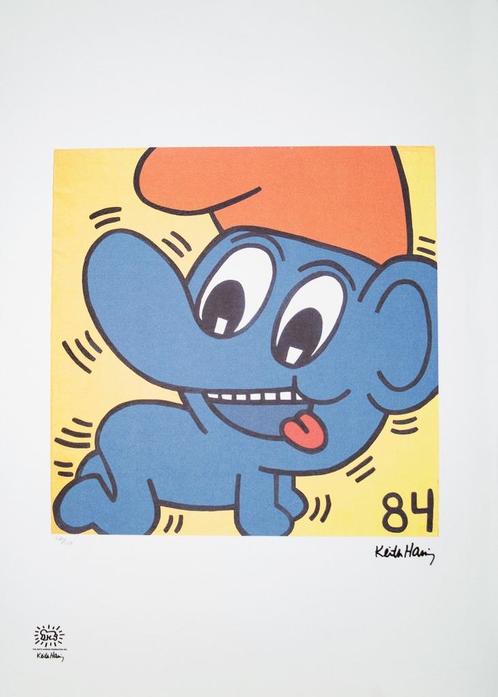 Keith Haring - SMURF 84, Antiek en Kunst, Kunst | Litho's en Zeefdrukken, Ophalen of Verzenden