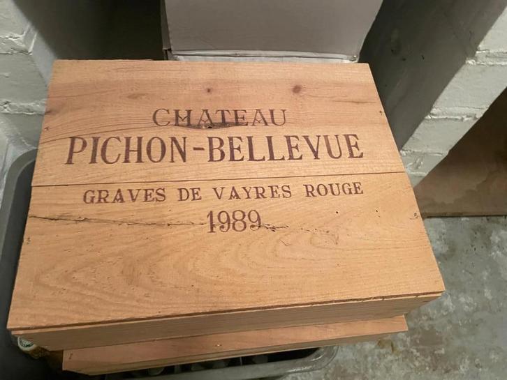 Coffret à vin Château Pichon-Bellevue 1989, Collections, Vins, Comme neuf, Vin rouge, France, Pleine, Enlèvement ou Envoi