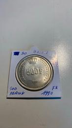 België 500 frank 1990 fr zilver, Postzegels en Munten, Munten | België, Ophalen, Zilver
