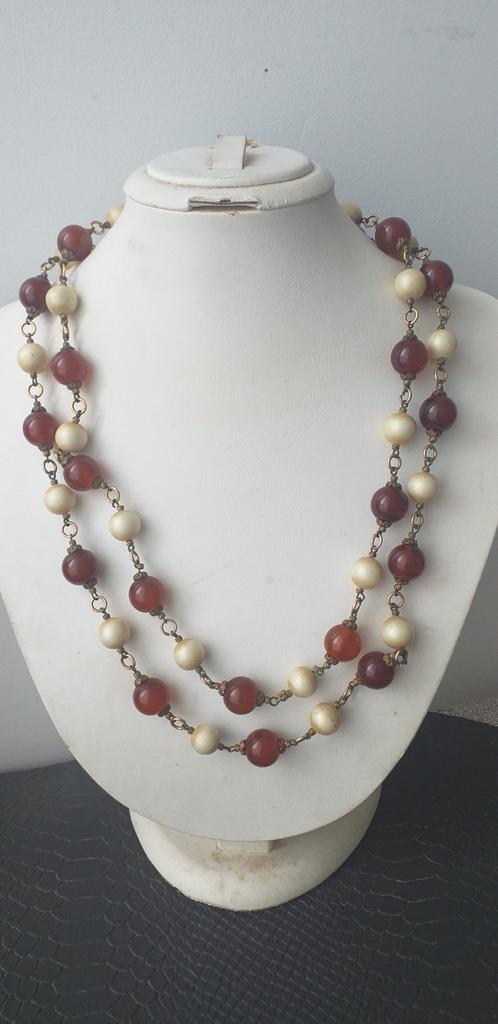 Oude /Art deco Ketting."Parel,Bakkeliet Kattalin., Antiek en Kunst, Curiosa en Brocante, Ophalen of Verzenden