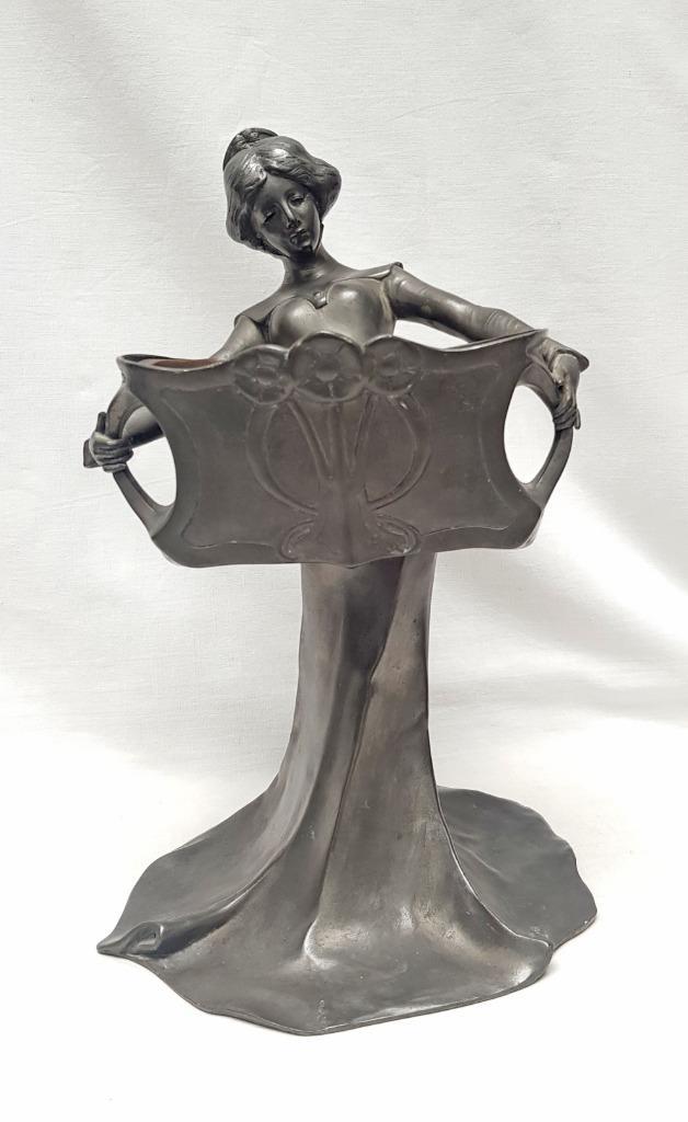 Art Nouveau Mini-Jardiniere - François Alphonse Piquemal., Antiek en Kunst, Antiek | Tin, Ophalen of Verzenden