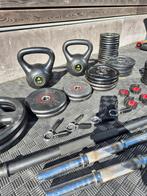 Complete fitness set van ruim 70 kg, Sport en Fitness, Ophalen, Zo goed als nieuw, Benen, Halterset
