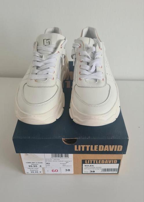 Meisjesschoenen Little David maat 38, wit, leder, hoge zolen, Kinderen en Baby's, Kinderkleding | Schoenen en Sokken, Zo goed als nieuw