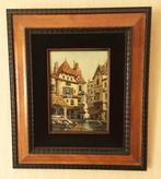 Schilderen/schilderen - Huizen aan het water - Gesigneerd E., Antiek en Kunst, Kunst | Schilderijen | Klassiek, Ophalen