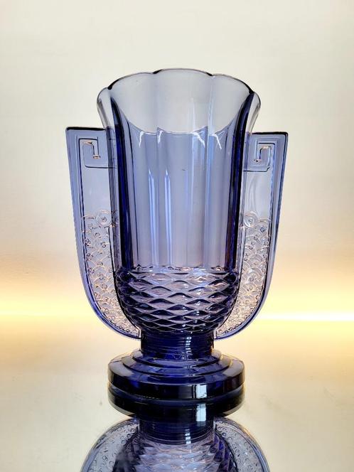 Val Saint Lambert Art deco vaas, serie Luxval model Romeo,, Antiek en Kunst, Antiek | Glaswerk en Kristal, Ophalen of Verzenden