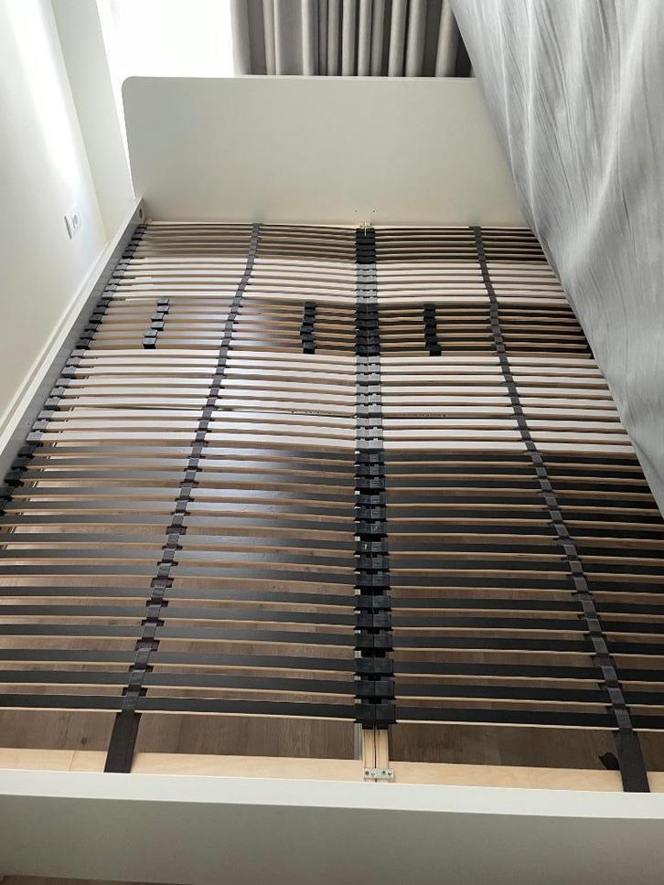 Wit 2 persoonsbed 160/200 - zo goed als nieuw, Huis en Inrichting, Slaapkamer | Bedden, Zo goed als nieuw, Tweepersoons, 160 cm