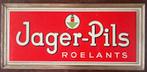 Jager Pils, Ophalen of Verzenden, Gebruikt, Reclamebord, Plaat of Schild, Overige merken