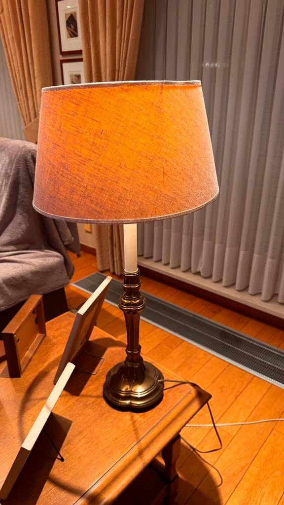 Vintage Tafellamp met Stoffen Kap, Huis en Inrichting, Lampen | Tafellampen, Zo goed als nieuw, Minder dan 50 cm, Ophalen