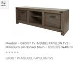 TV-MEUBEL PAPILLON TV2 - Millenium eik donker, Huis en Inrichting, Ophalen, 150 tot 200 cm, Zo goed als nieuw, Minder dan 100 cm