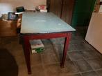Vintage tafel met onderlade, Huis en Inrichting, Ophalen, Gebruikt, 100 tot 150 cm, Overige houtsoorten