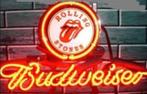 Budweiser Rolling Stones on tour neon mancave bar cafe neons, Verzamelen, Nieuw, Ophalen of Verzenden, Lichtbak of (neon) lamp