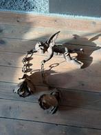 Art déco, ange de style Jugendstil avec des roses, Antiquités & Art, Enlèvement ou Envoi, Bronze