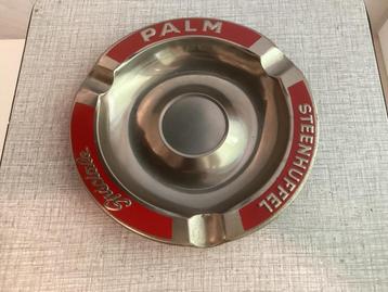 Oud metalen asbakje Palm steenhuffel. beschikbaar voor biedingen