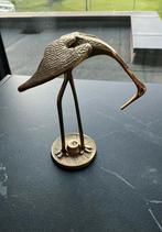 Kraanvogel sierstuk in massief messing, Ophalen of Verzenden, Brons