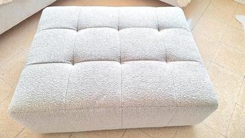 🌸 SPLINTERNIEUWE !! grote zachte poef kleur Pearl  beschikbaar voor biedingen