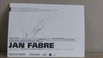Carton d'invitation signé par Jan Fabre, Enlèvement ou Envoi