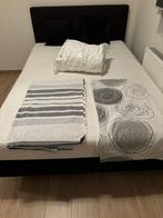 Boxspring bed 140x200 met matras en dons en 2 overtrekken, Huis en Inrichting, Ophalen, Zo goed als nieuw