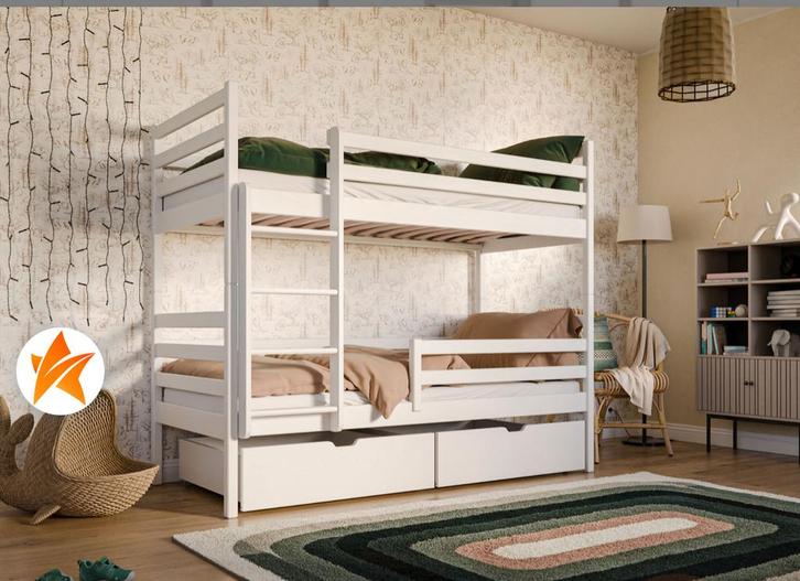 Lits superposés enfant NEUFS 80x160 cm avec tiroirs, Maison & Meubles, Chambre à coucher | Lits superposés & Lits mezzanines, Neuf