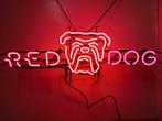 Enseigne au néon Red Dog Bear, publicité pour bière, Mancave, Enlèvement, Utilisé