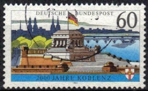 Duitsland Bundespost 1992 - Yvert 1415 - Koblenz (ST), Timbres & Monnaies, Timbres | Europe | Allemagne, Affranchi, Envoi
