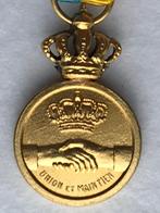 Mini medaille Union et Maintien, Verzamelen, Ophalen of Verzenden, Landmacht, Lintje, Medaille of Wings