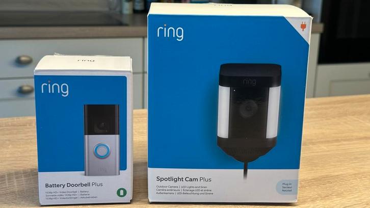 RING video deurbel met binnen bel en buiten camera en, Audio, Tv en Foto, Videobewaking, Zo goed als nieuw, Buitencamera, Ophalen