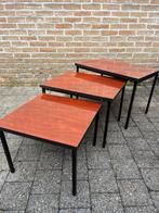3 formica bijzettafels, Huis en Inrichting, Ophalen, Gebruikt