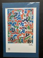 Litho Keith Haring met kartonnen kader (genummerd), Antiek en Kunst, Ophalen of Verzenden