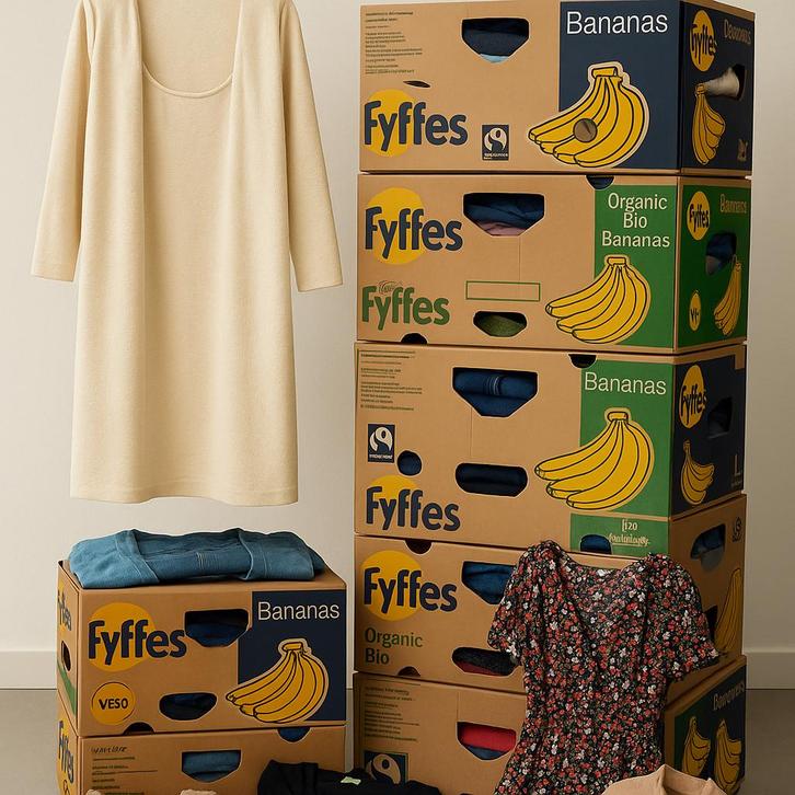 Heel veel bananendozen vol kledij / 60€ per doos, Kleding | Dames, Dames-kledingpakketten, Ophalen