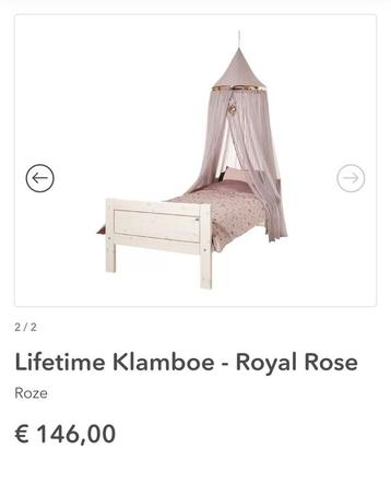 Lifetime klamboe/bedhemel Royal Rose.