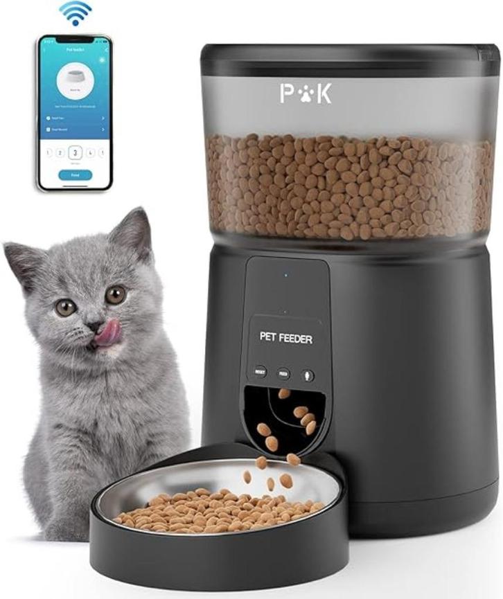 Automatische kattenvoerdispenser | droogvoerdispenser, Dieren en Toebehoren, Kattenvoerbakken en Drinkbakken, Nieuw, Automatisch