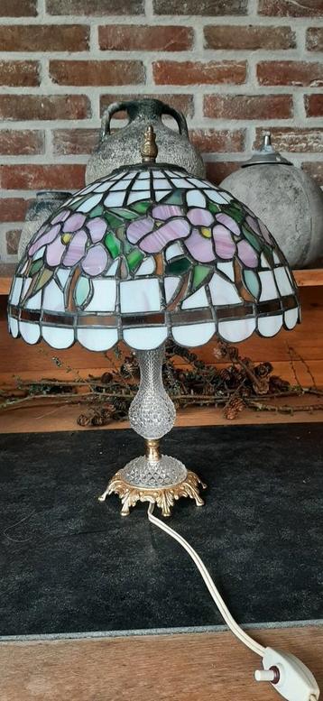 2 tiffany tafellamp, Enlèvement ou Envoi, Comme neuf, Verre