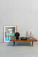 Rustic wooden coffee Table with chrome legs, Ophalen, Minder dan 50 cm, 100 tot 150 cm, Zo goed als nieuw